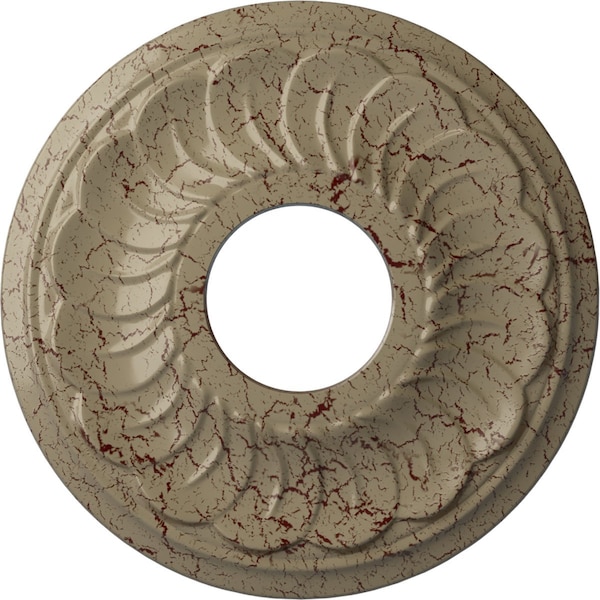 Ekena Millwork Blackthorn Medallion (Canopies up to 4 7/8"), 11 3/4"OD x 3 5/8"ID x 1"P, Gobi Desert Crackle CM11BLGDC - main